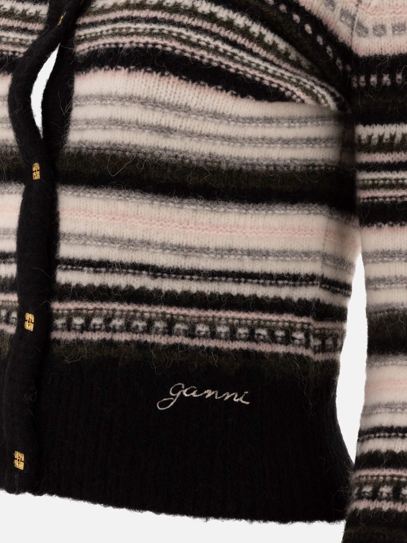 Ganni "Fair Isle" cardigan Black