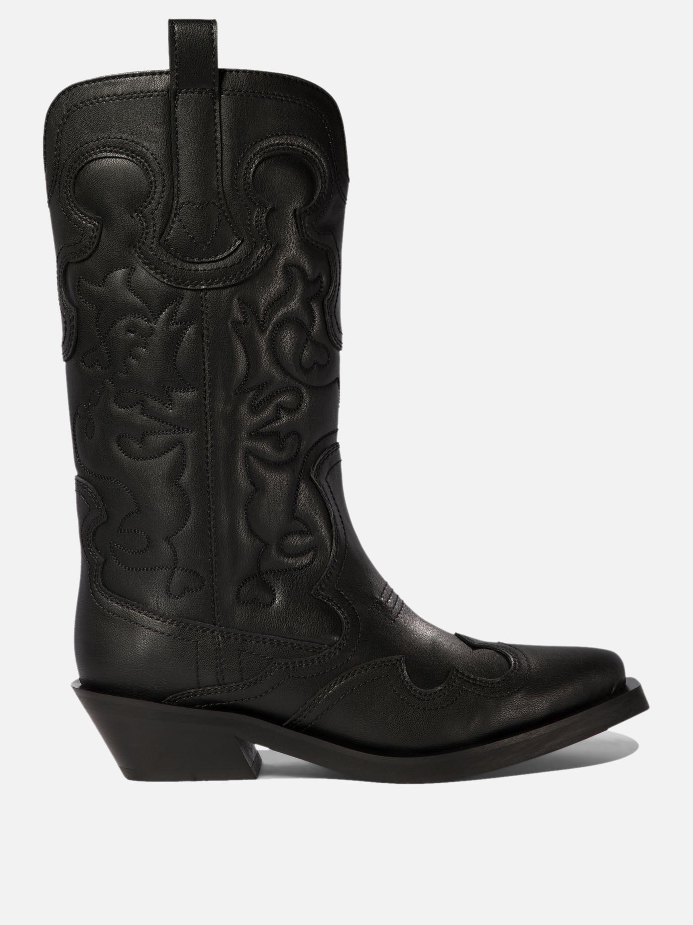 Cowboy 100% polyuretane - 100% rubber  Black - Ganni Women | PDP | VIETTI Online Store | Zoom-Modal

