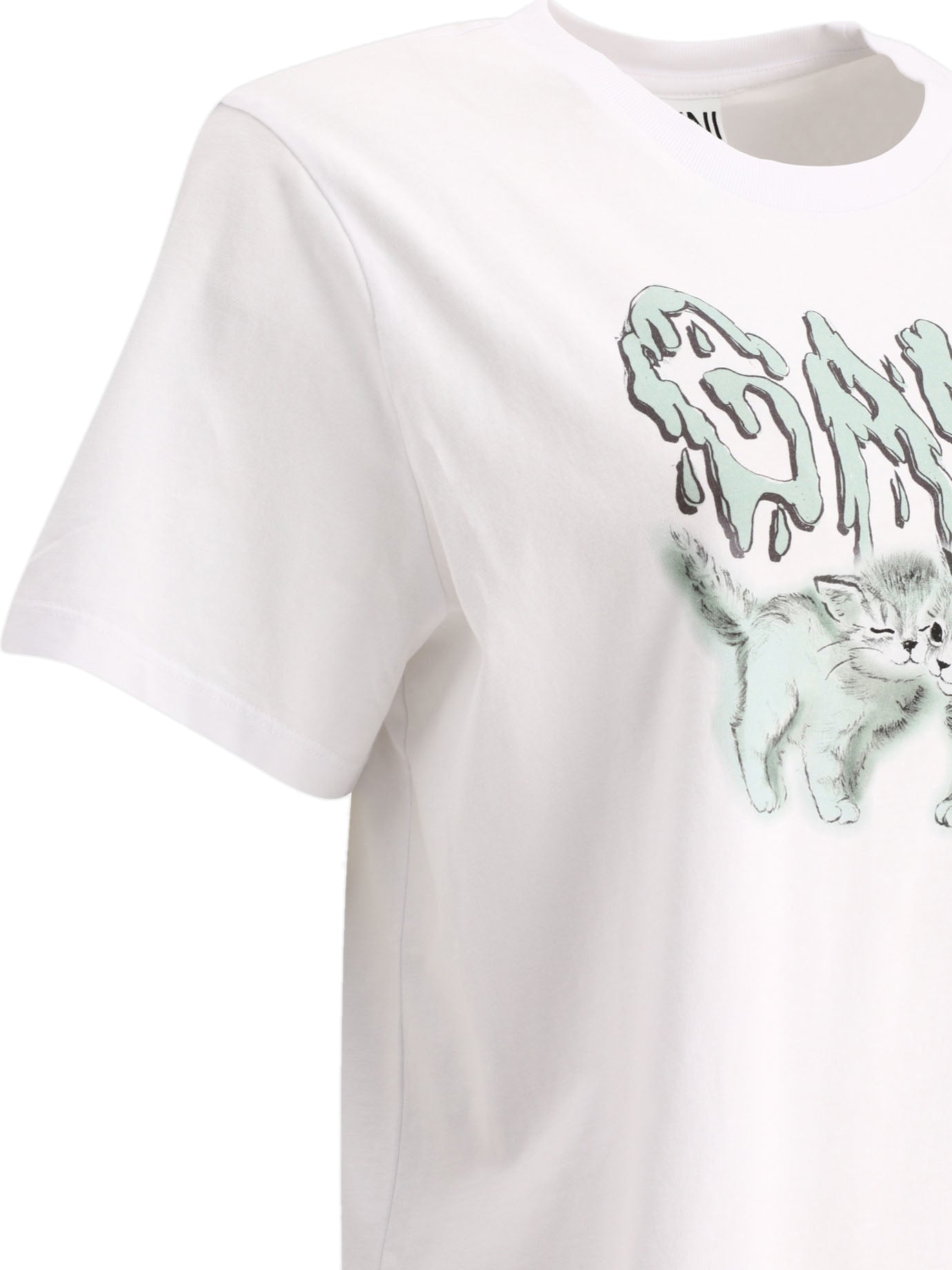 Ganni "Love Cats" t-shirt White