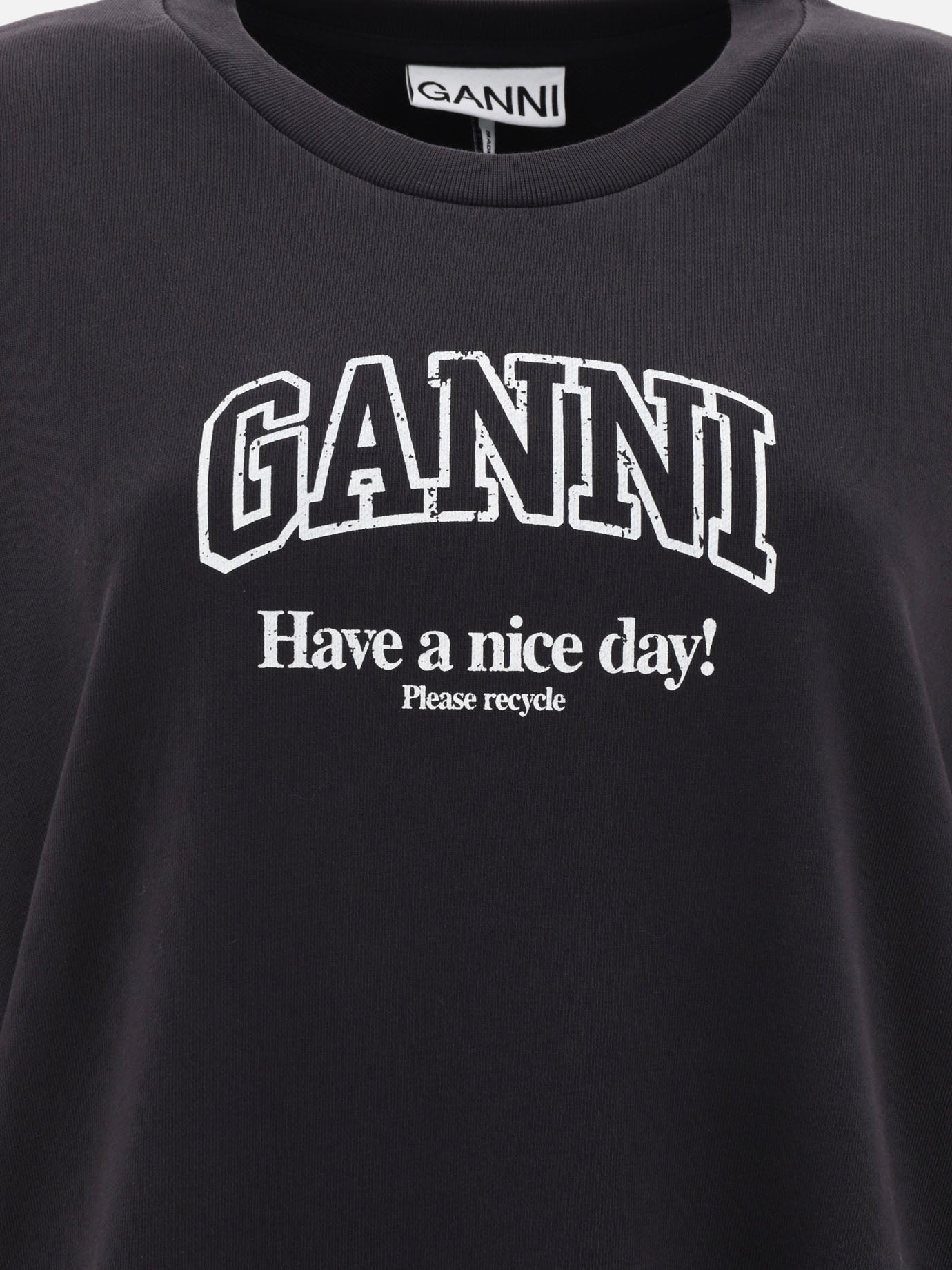 Ganni "Have a Nice Day" sweatshirt Grey