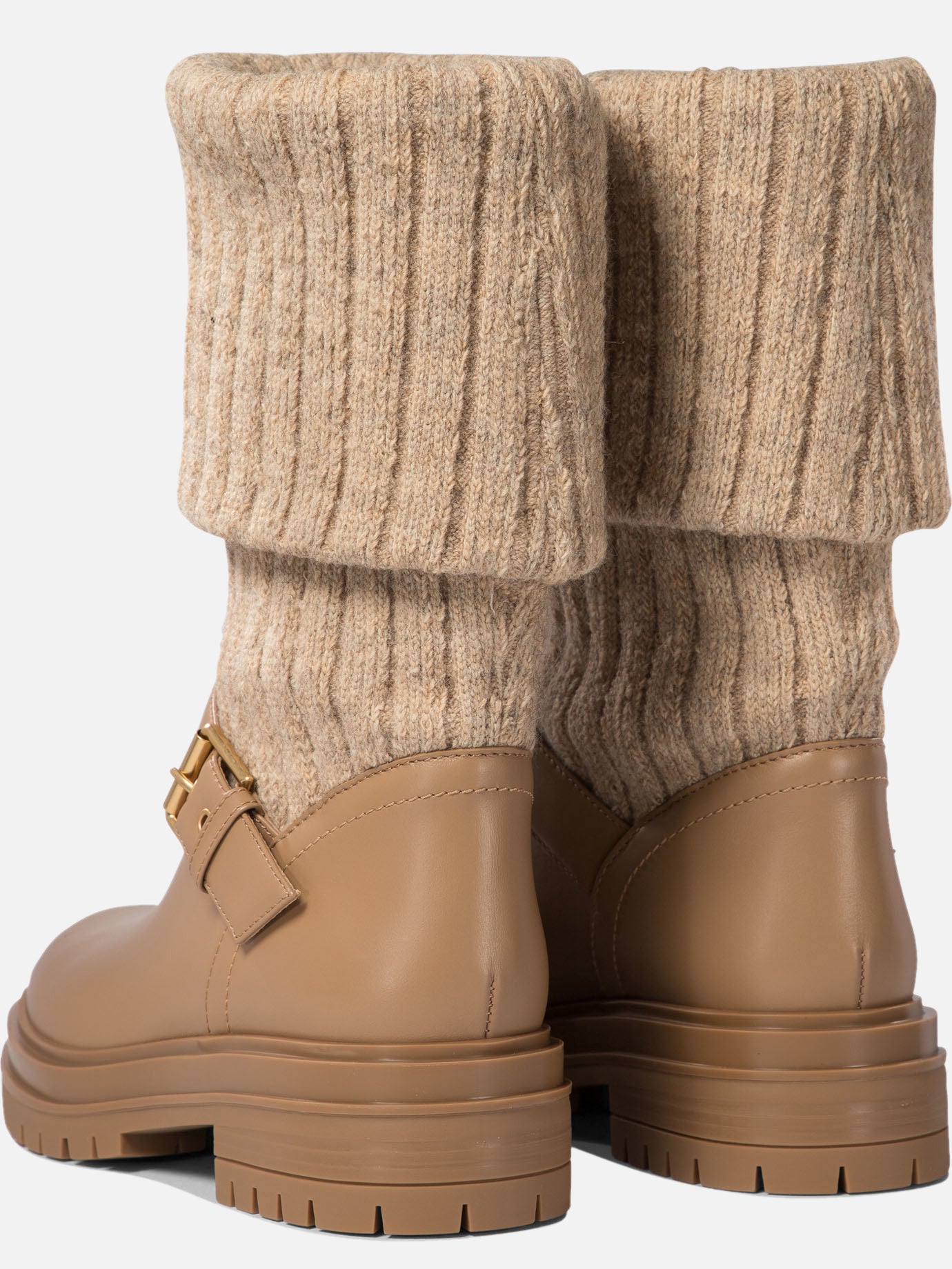 ブーツその他 GIANVITO ROSSI THURSO BOOTS IN SMOOTH FABRIC Gianvito Rossi Thurso Knit & Leather Boots | Saks Fifth Avenue