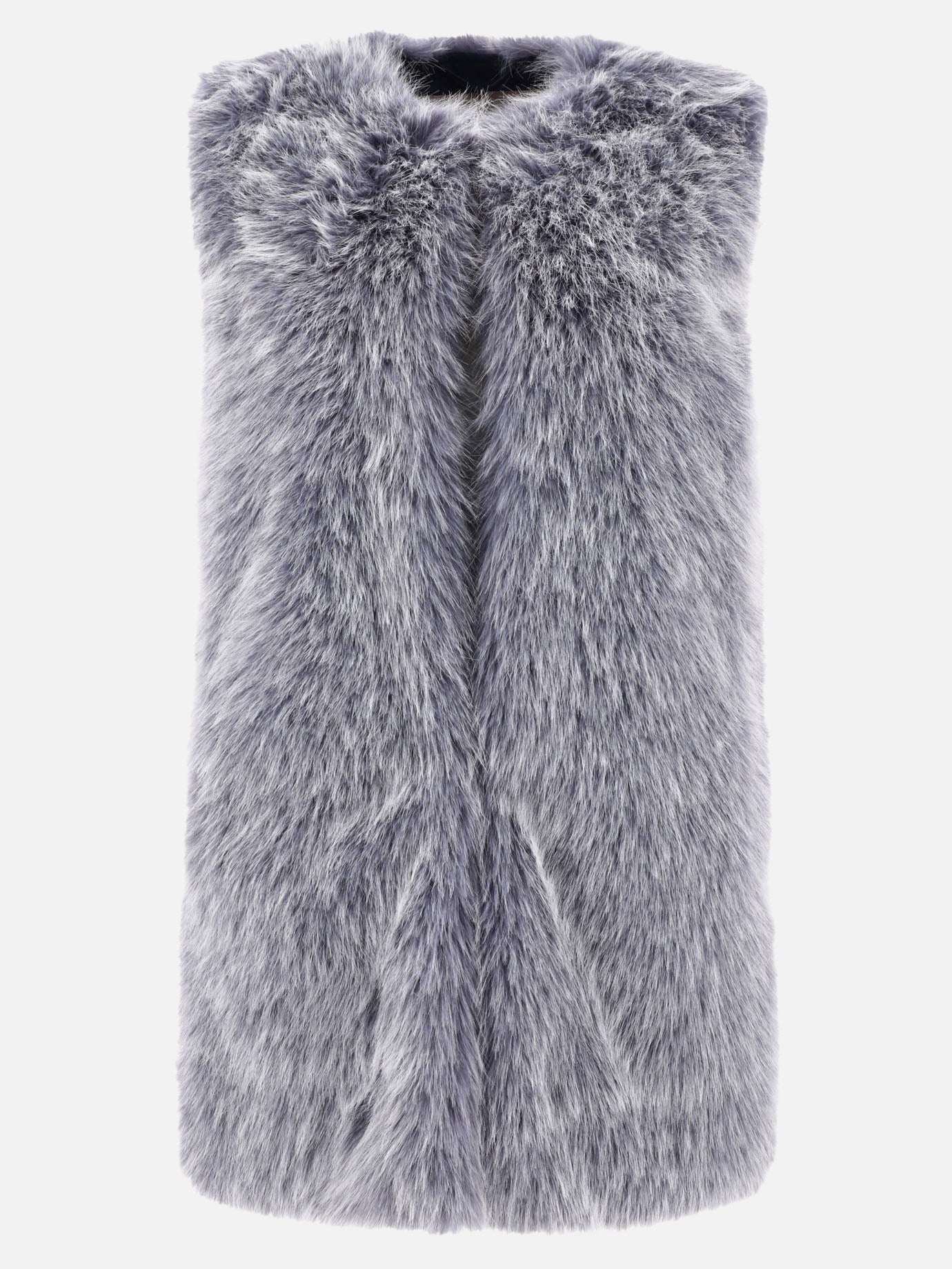 Herno Faux fur vest jacket Light blue