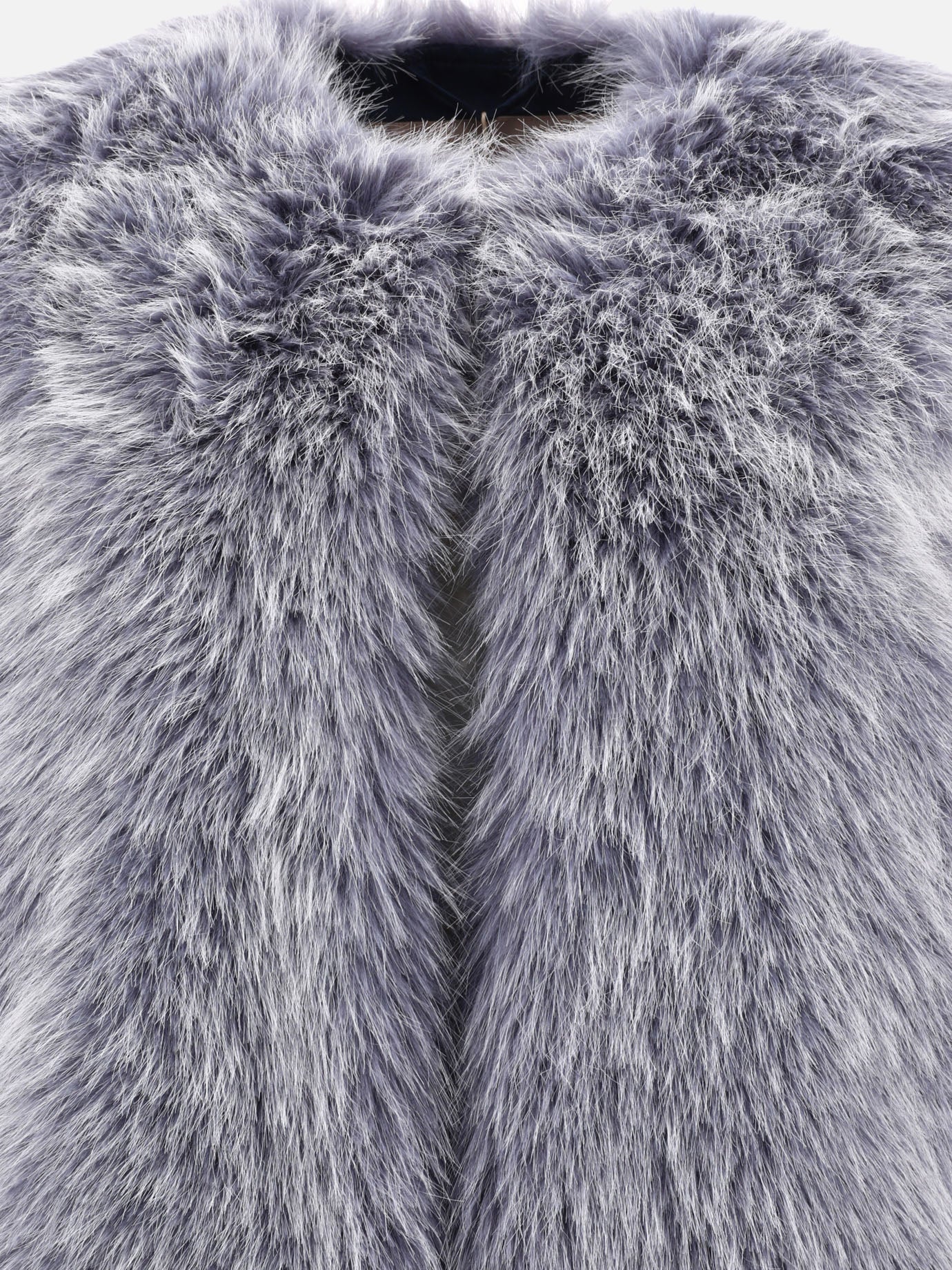 Herno Faux fur vest jacket Light blue