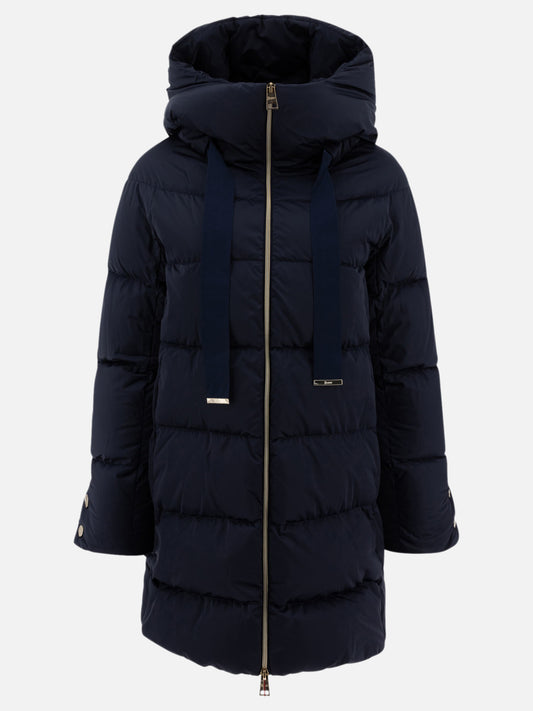 Down coats Solid colour  Blue - Herno Women | PLP | VIETTI Online Store 
