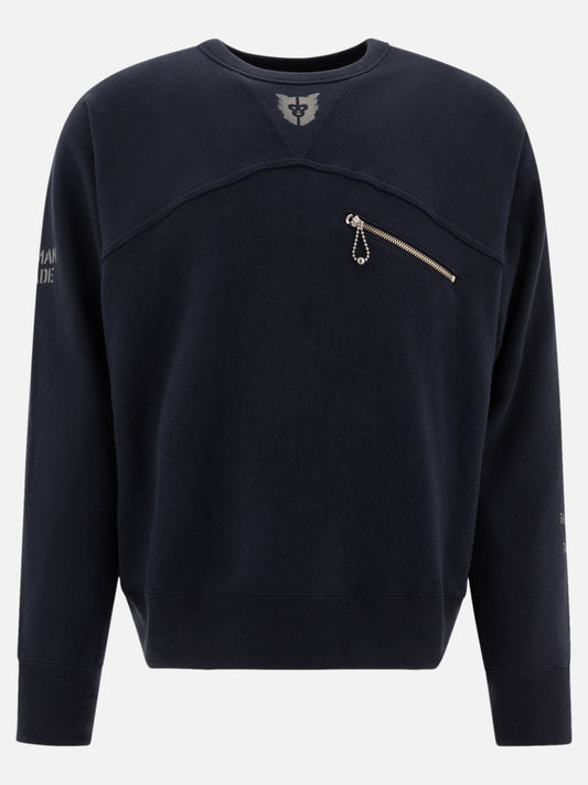 Human Made Felpa con dettaglio zip 18954025_S Black 1