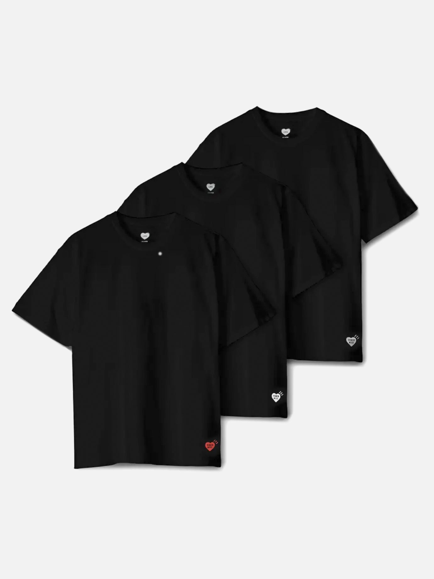 Human Made "Heart" 3-pack t-shirt set Black