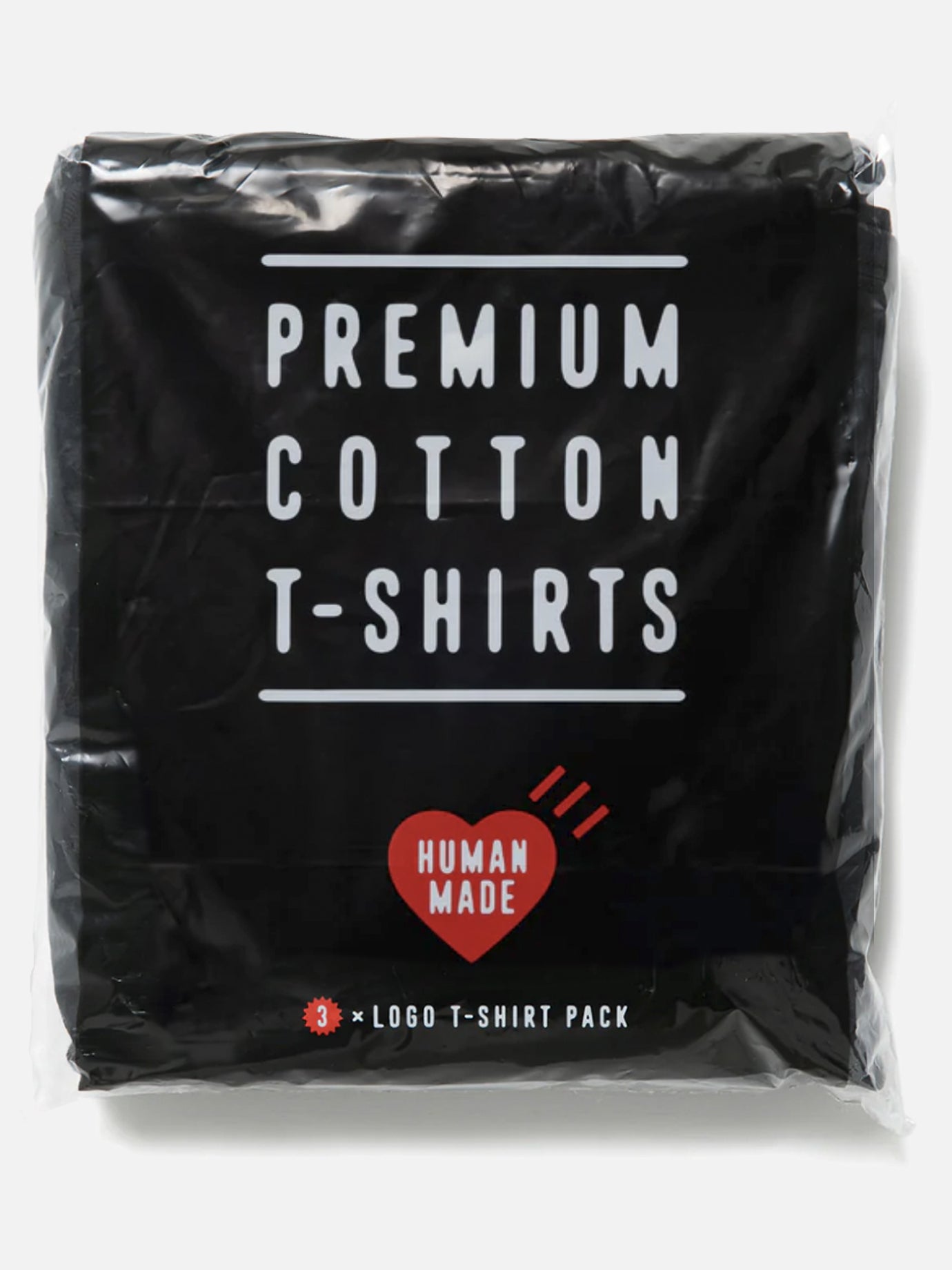 Human Made "Heart" 3-pack t-shirt set Black