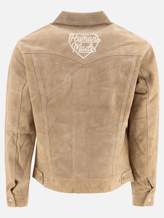Human Made Giacca in pelle scamosciata 13552043_L Beige 2