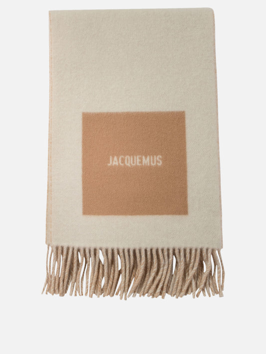 Jacquemus "L'Echarpe Rond Carré" scarf Beige