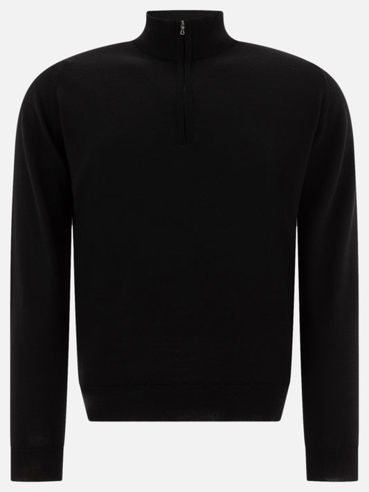 John Smedley "Tapton" half-zip sweater Black