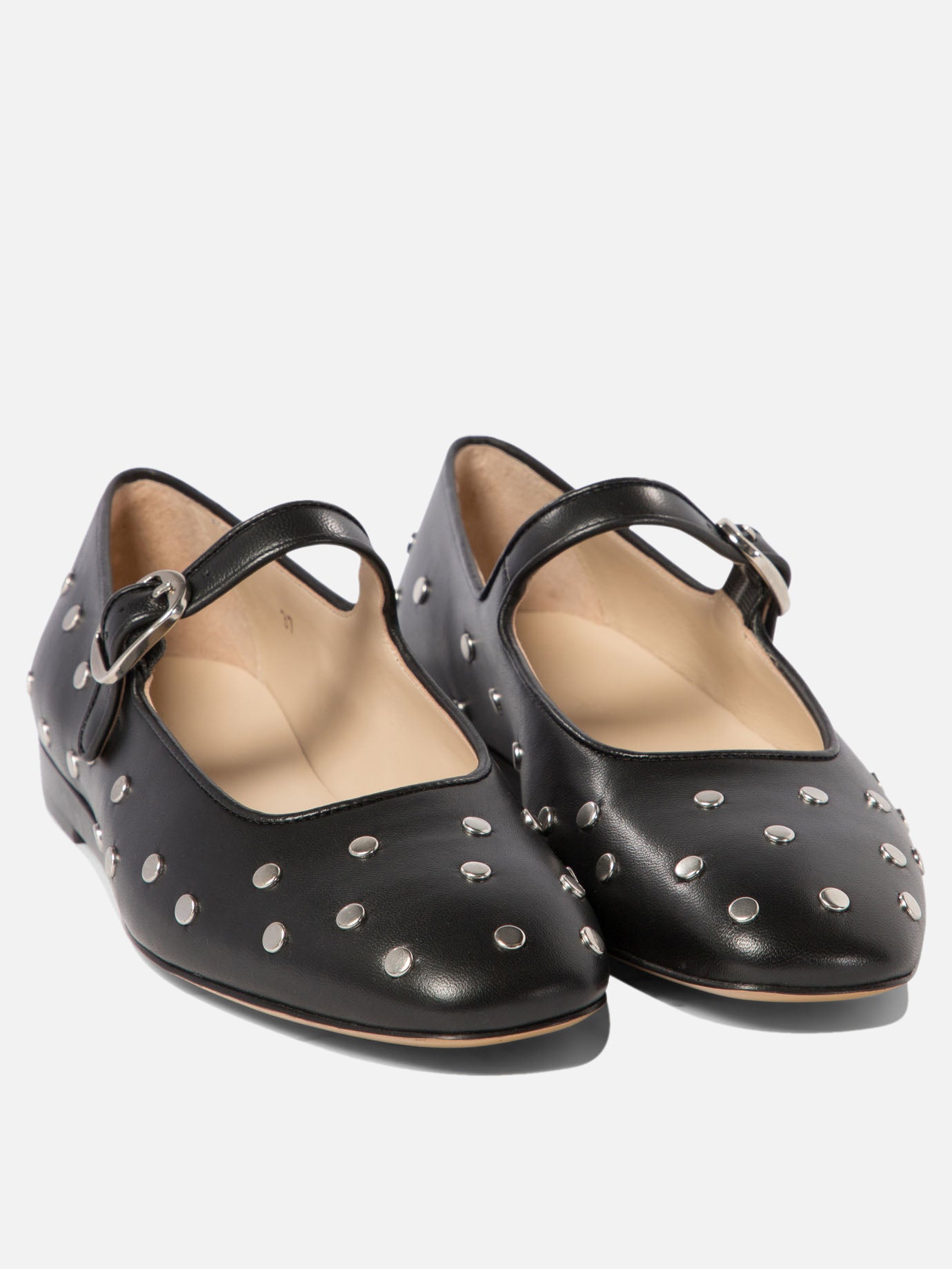 Mary Jane studded ballet flats