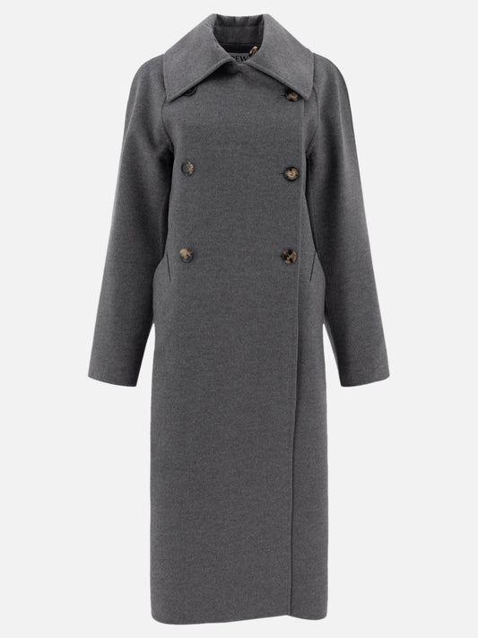 Wool and cashmere double-breasted coat