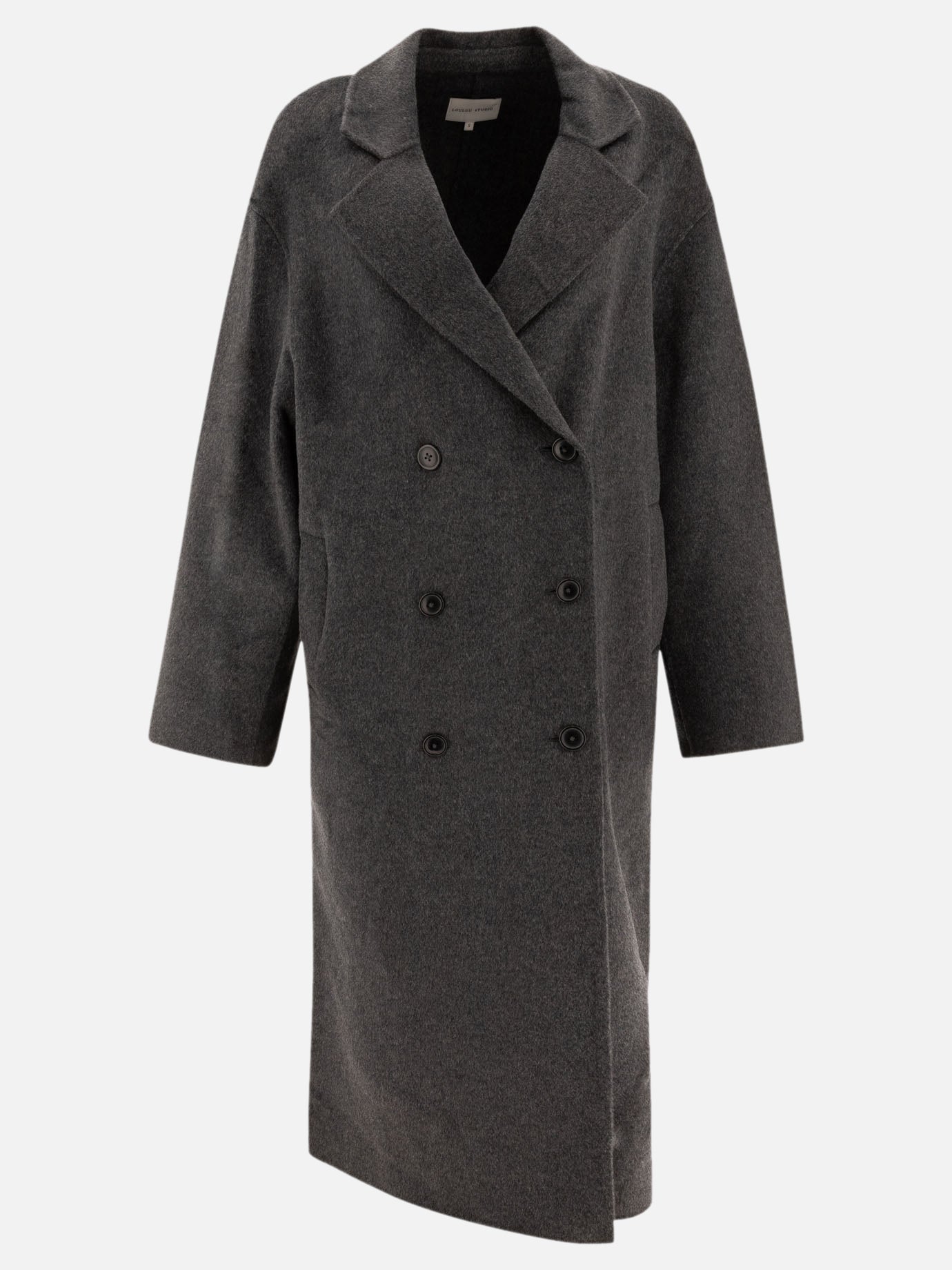 Long coats Solid colour  Grey - Loulou Studio Women | PDP | VIETTI Online Store | thumbnail