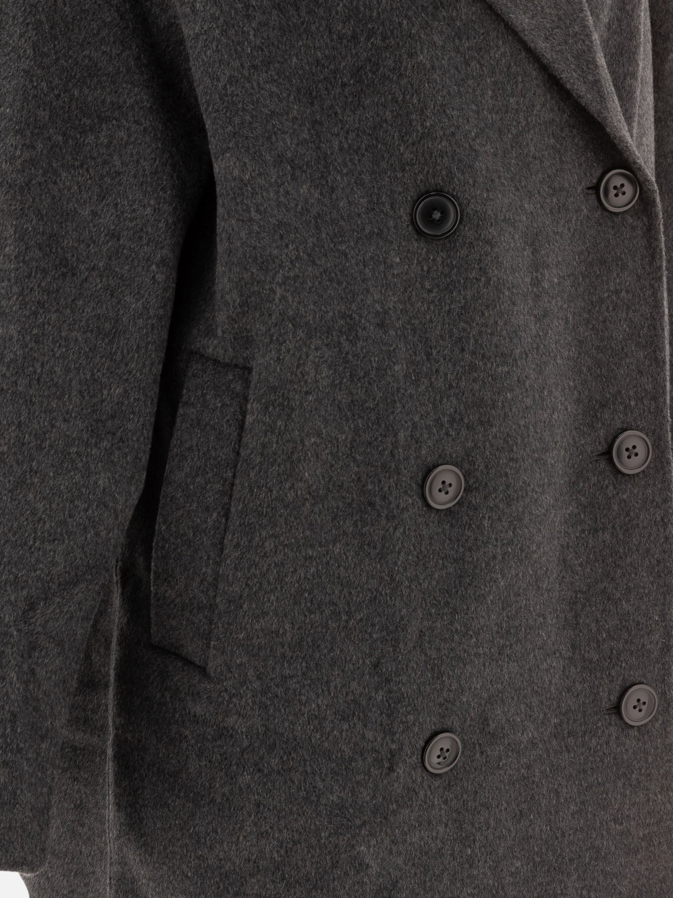 Long coats Solid colour  Grey - Loulou Studio Women | PDP | VIETTI Online Store | Zoom-Modal_4
