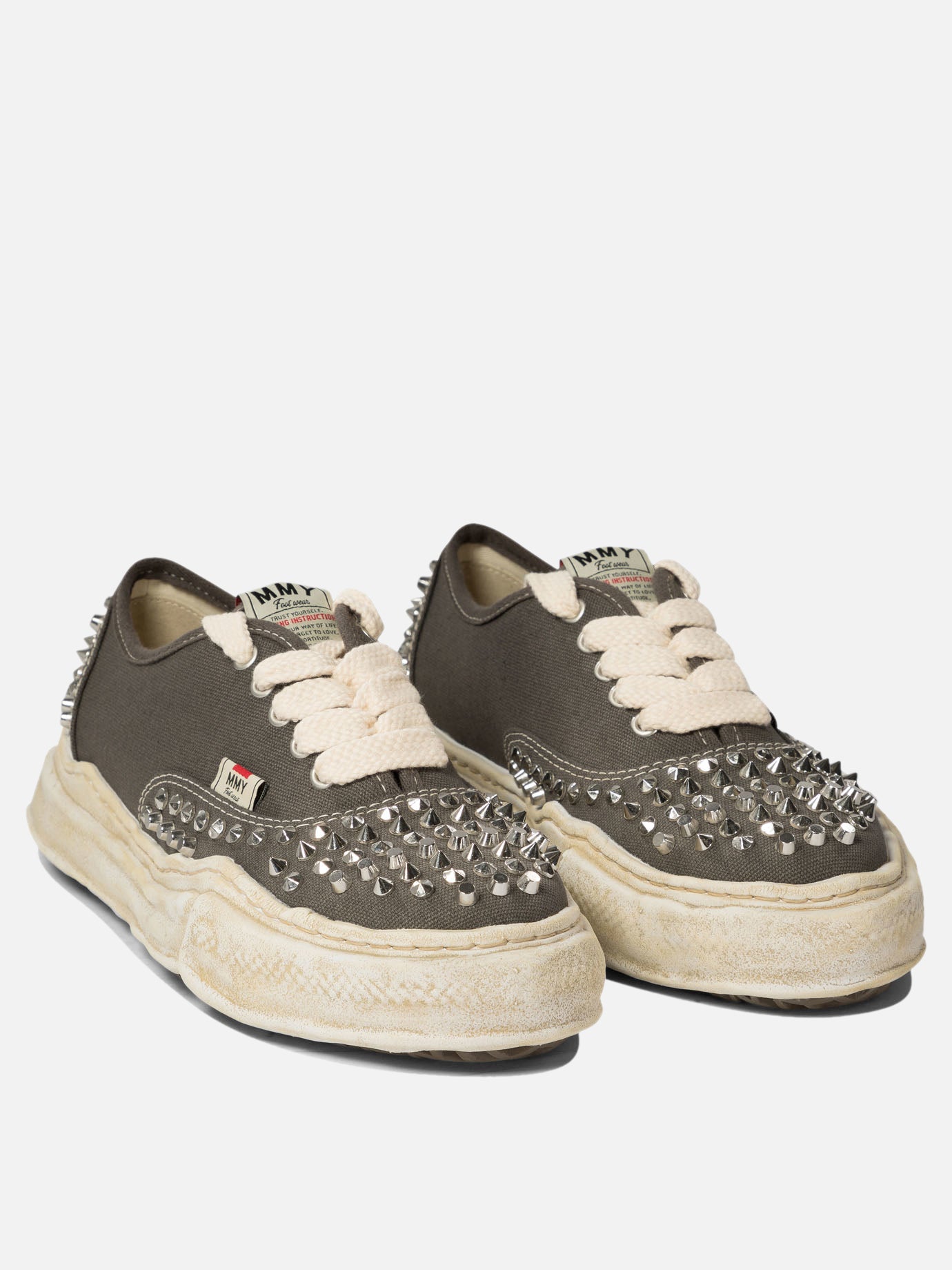 Maison Mihara Yasuhiro "Baker" studded sneakers Grey