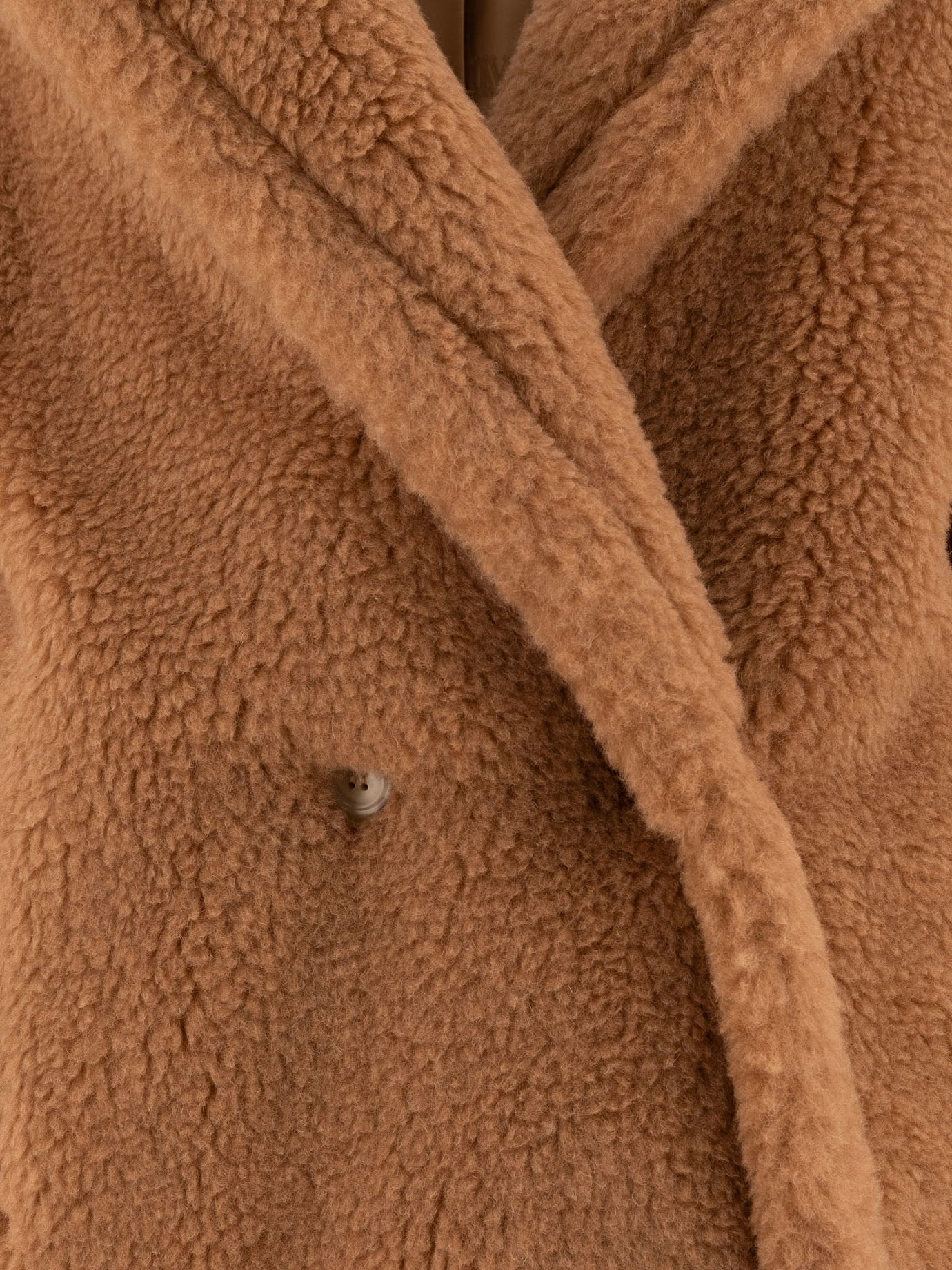 "Teddy Bear Icon" short coat in alpaca and wool