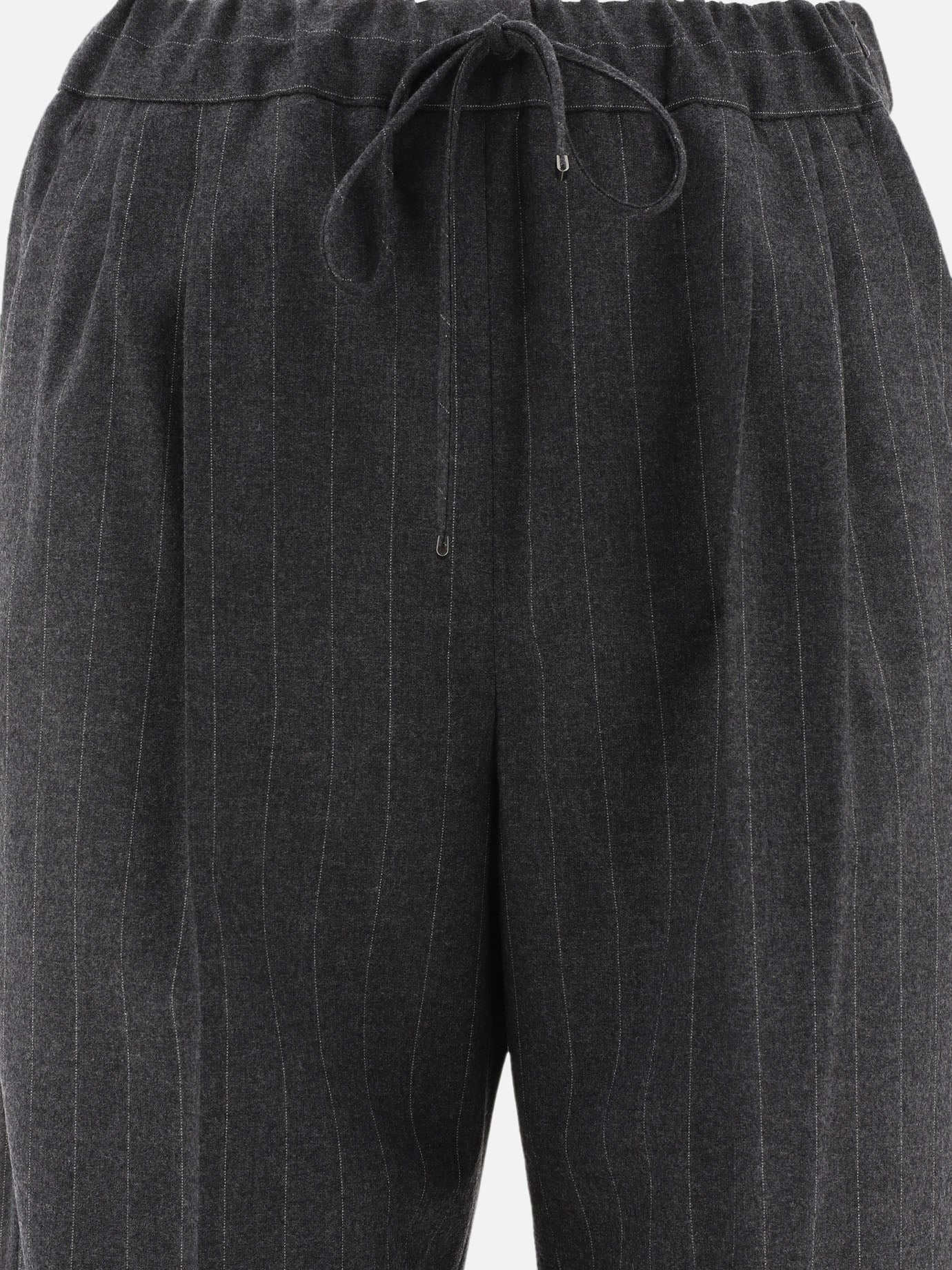 Pantaloni gessati in cashmere