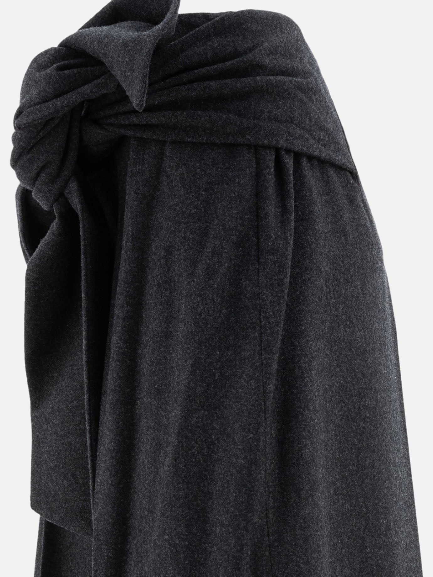 Max Mara Wide-leg wool felt trousers Grey