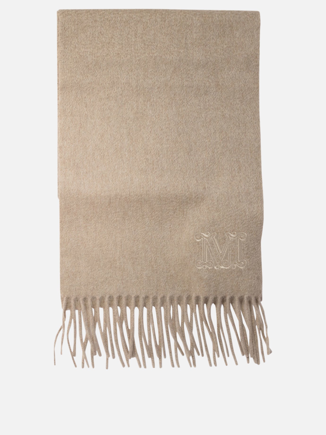 Max Mara Cashmere stole with embroidery Beige