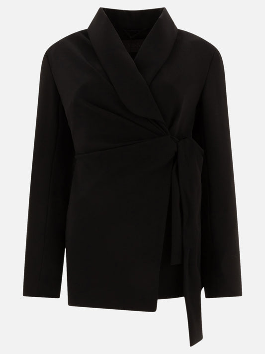 Max Mara Pianoforte "Comma" blazer with ribbon Black