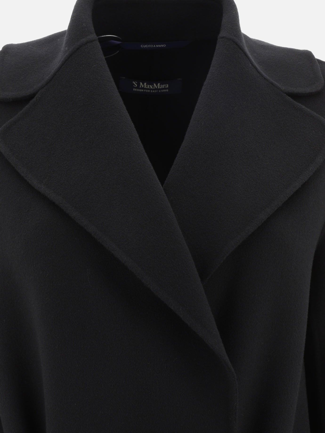 Long coats Solid colour  Black - Max Mara S Women | PDP | VIETTI Online Store | thumbnail_3