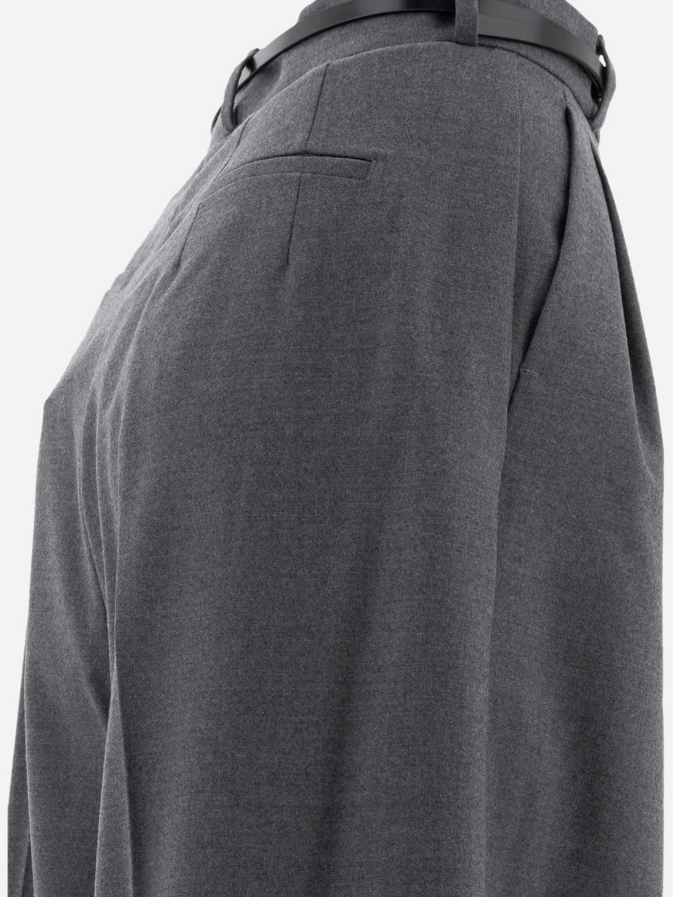 Max Mara Sportmax Oversized stretch wool trousers Grey