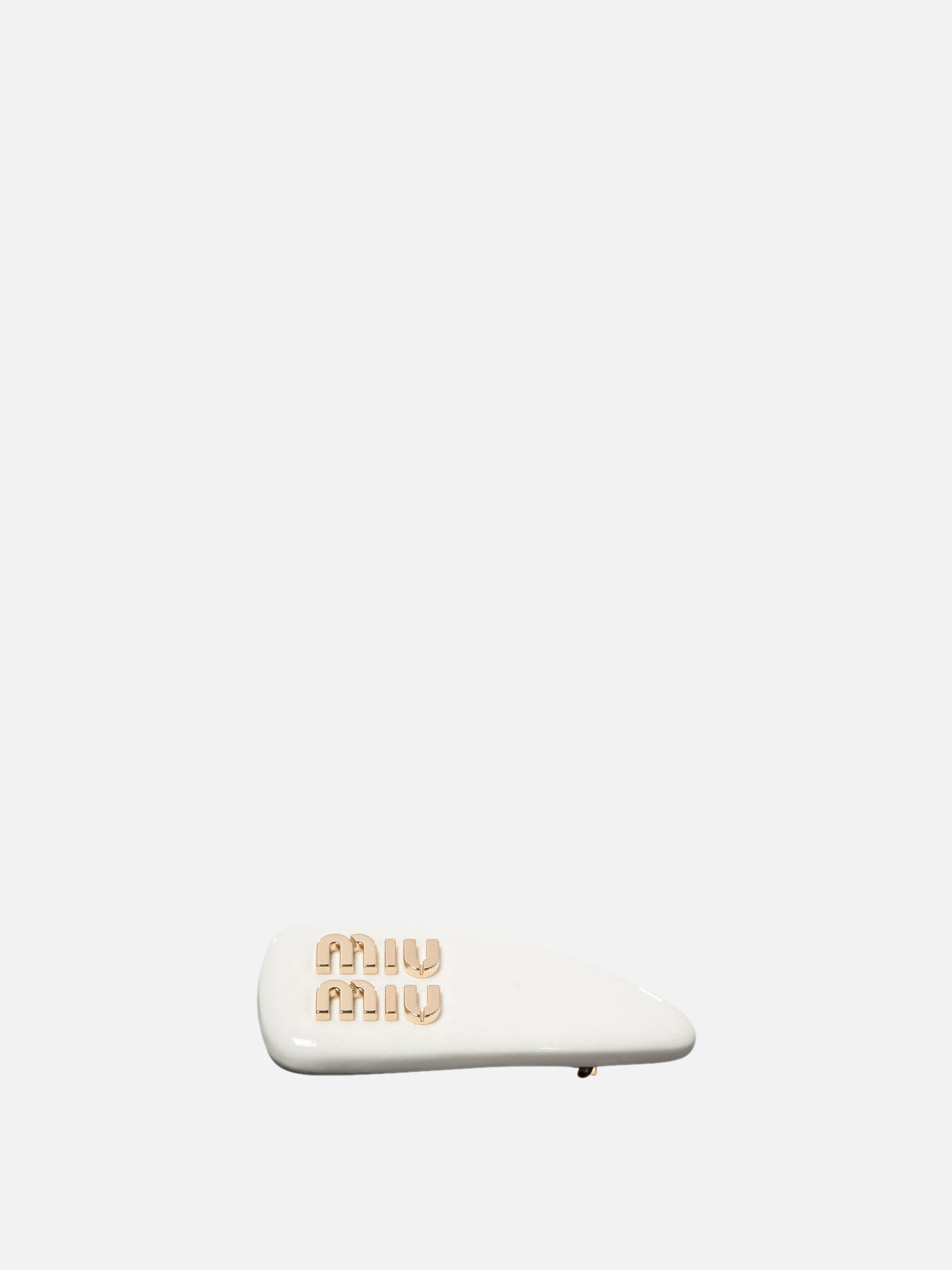 Miu Miu Hairclip in patent leather White