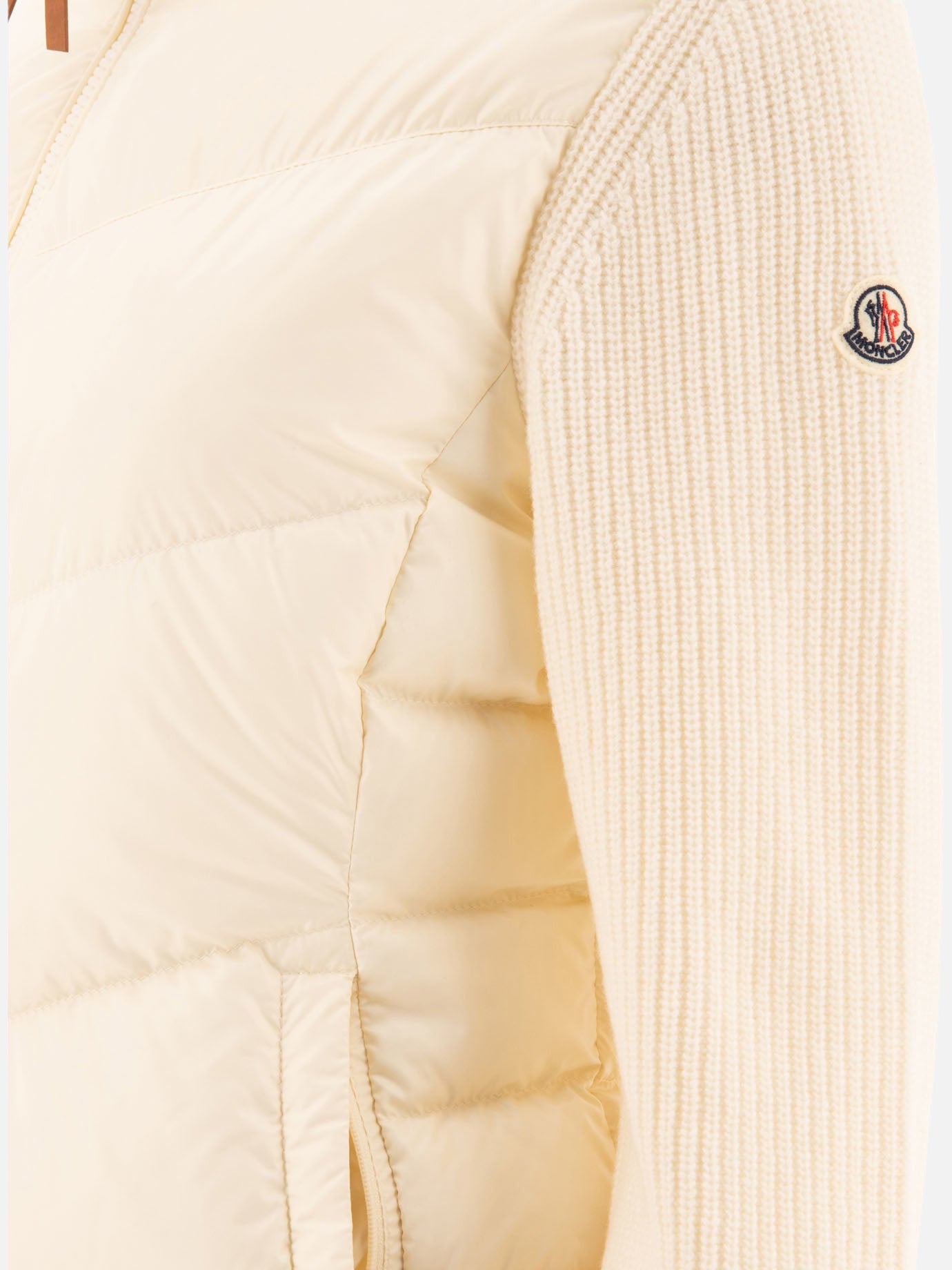 Moncler Tricot down jacket Beige