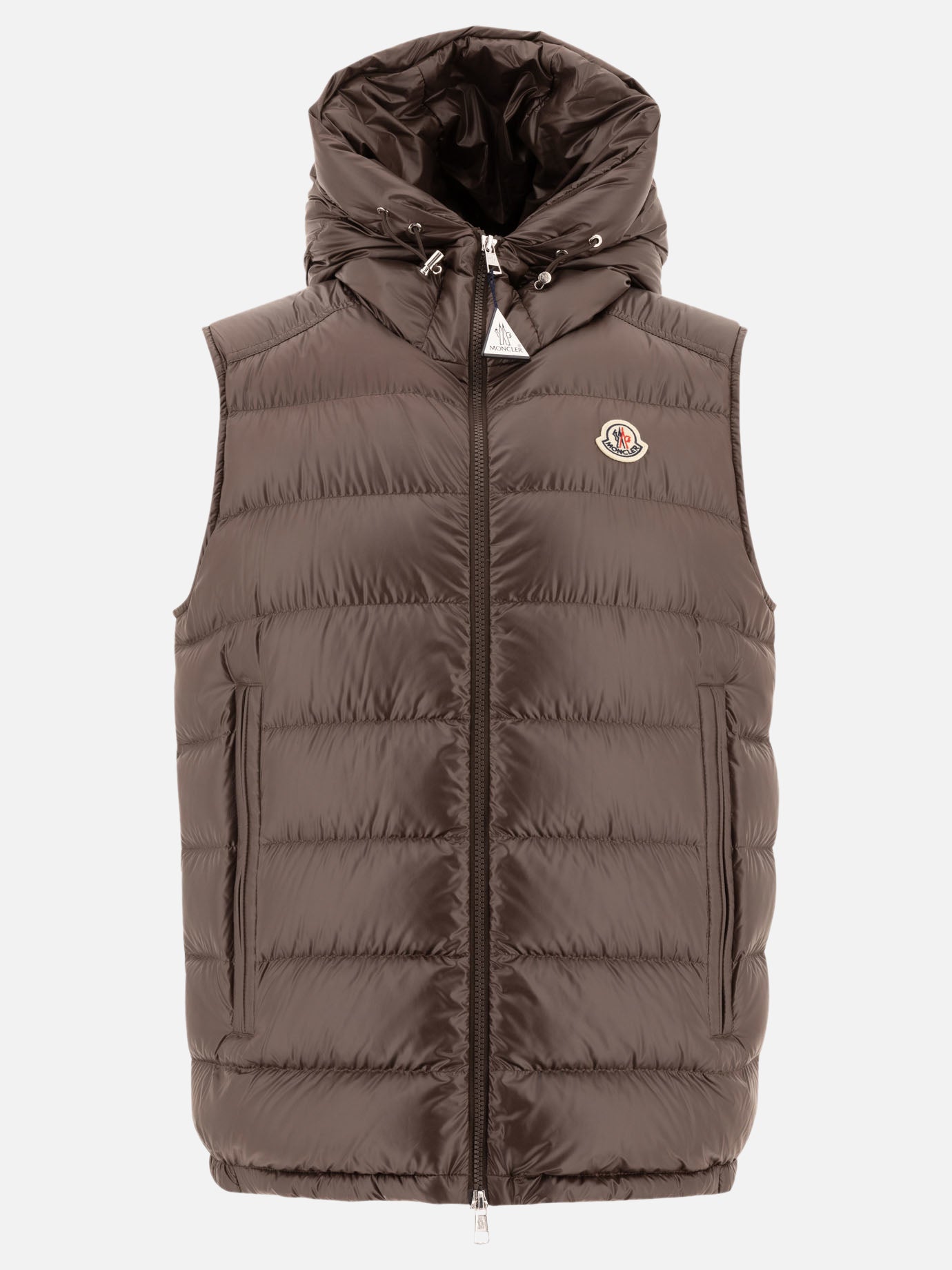 Vest jackets Solid colour  Brown - Moncler Men | PDP | VIETTI Online Store | thumbnail