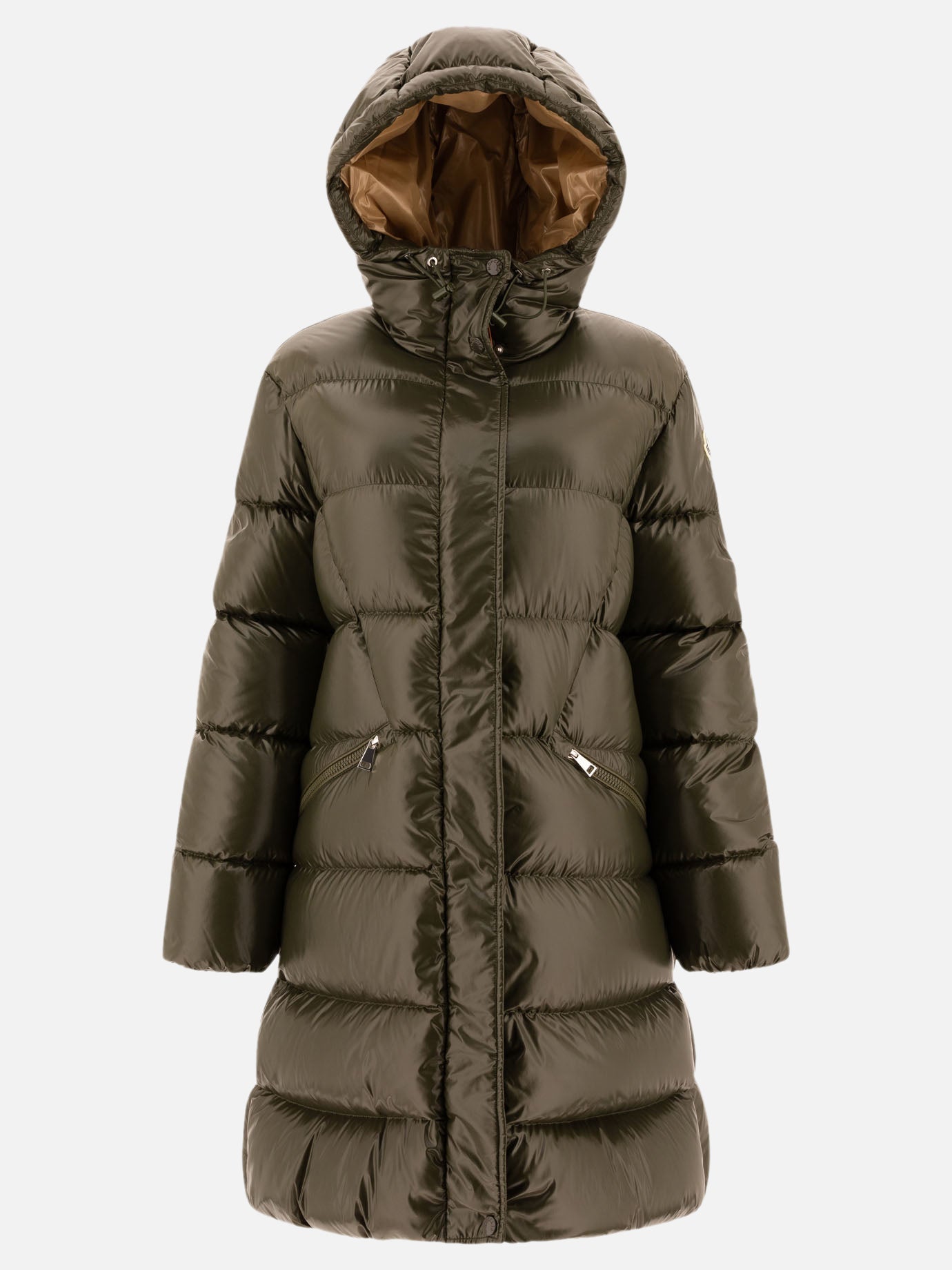 Down coats Solid colour  Green - Moncler Women | PDP | VIETTI Online Store | thumbnail