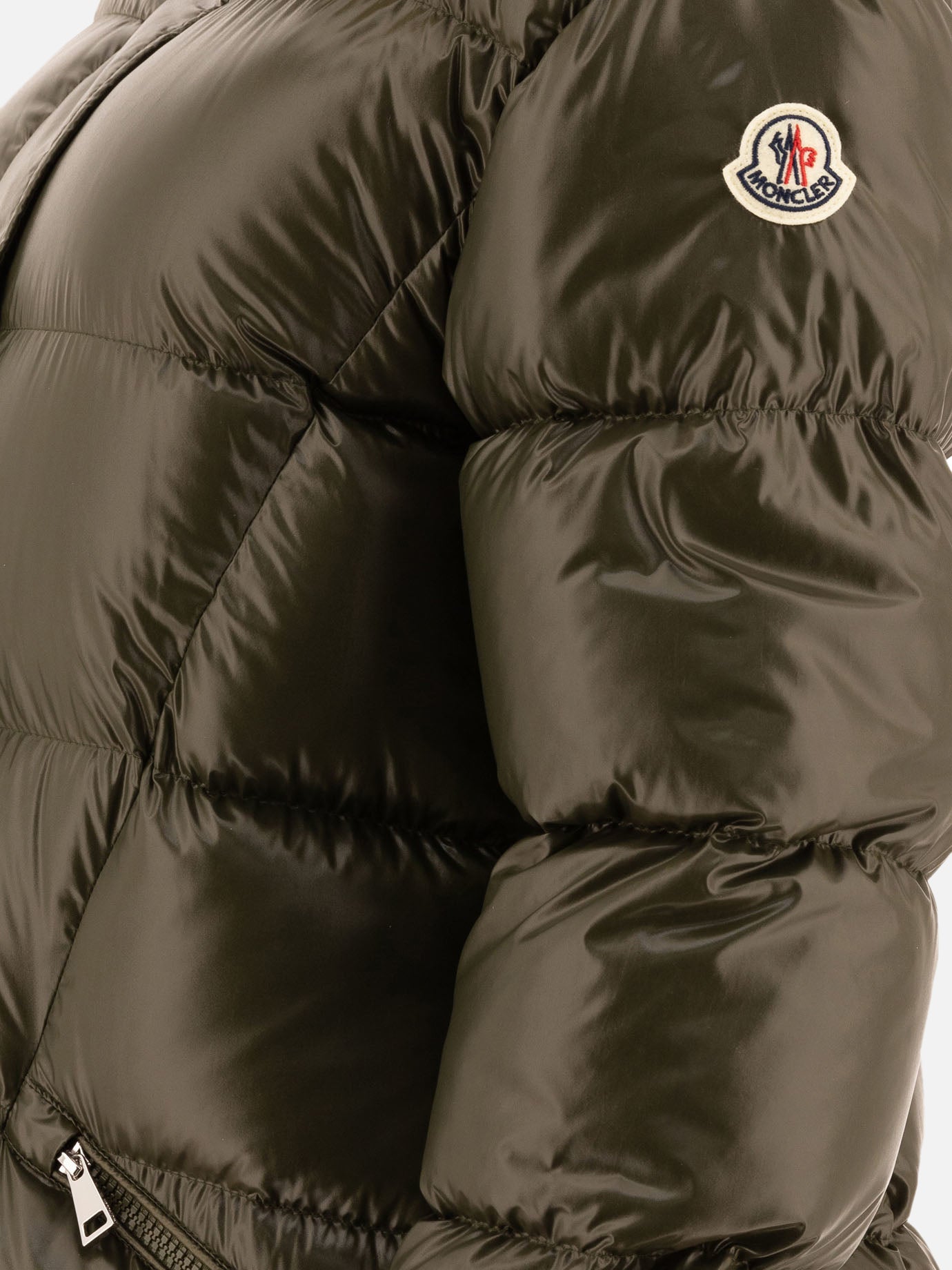 Down coats Solid colour  Green - Moncler Women | PDP | VIETTI Online Store | Zoom-Modal_4
