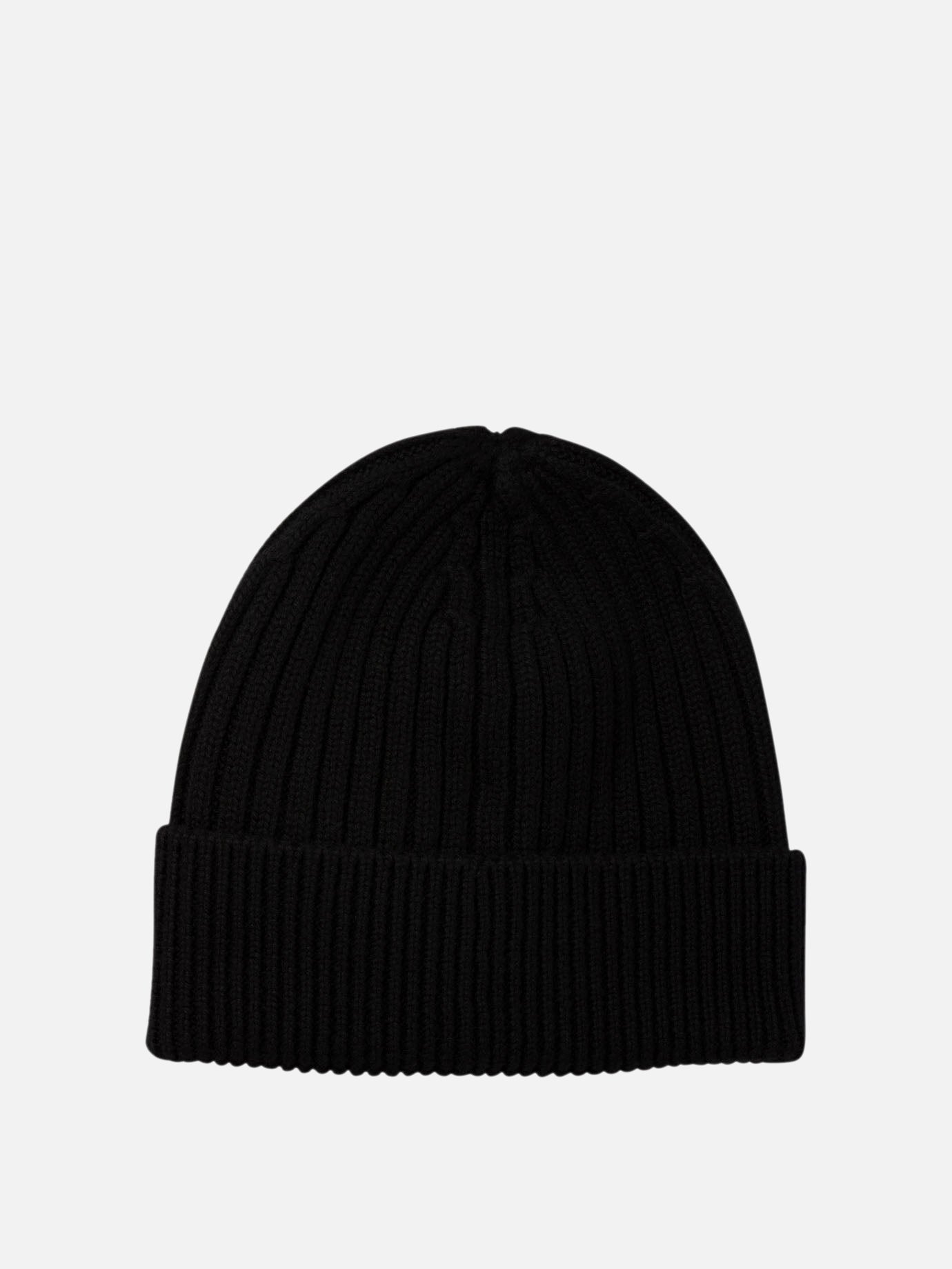 Moncler Grenoble Ribbed wool beanie Black