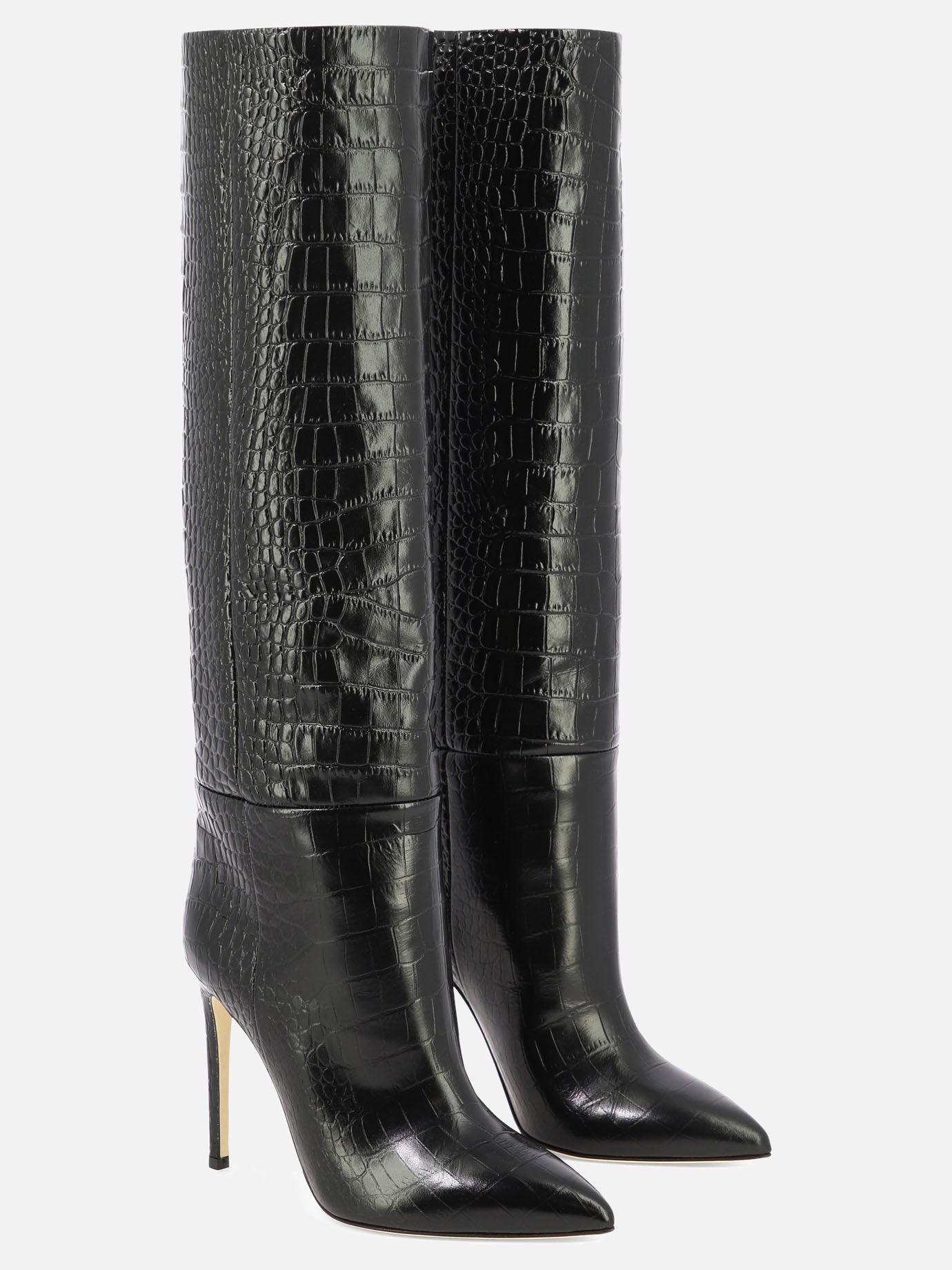 "Embossed Croco" boots