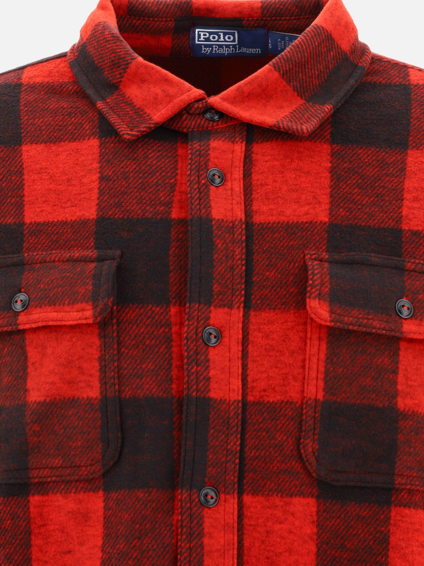 Polo Ralph Lauren Classic-fit plaid knit flannel workshirt Red