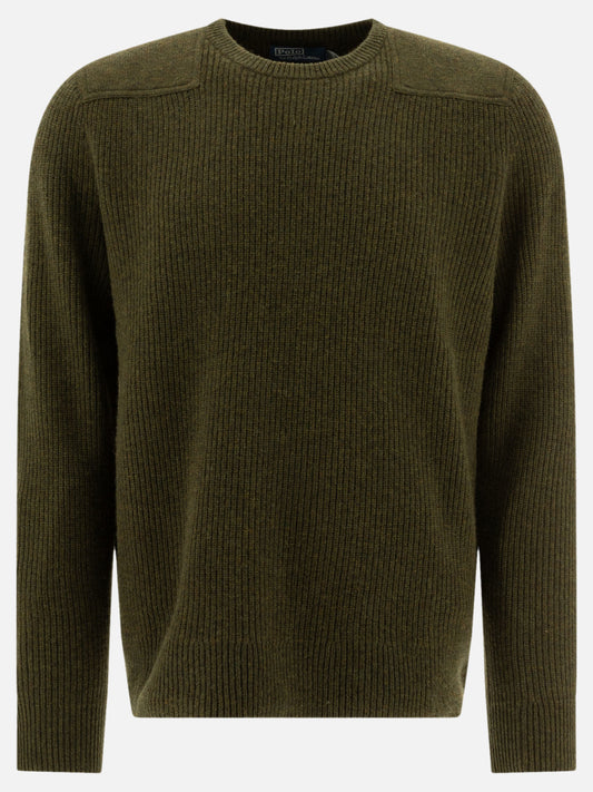 Polo Ralph Lauren Wool sweater with contrasting panels Green