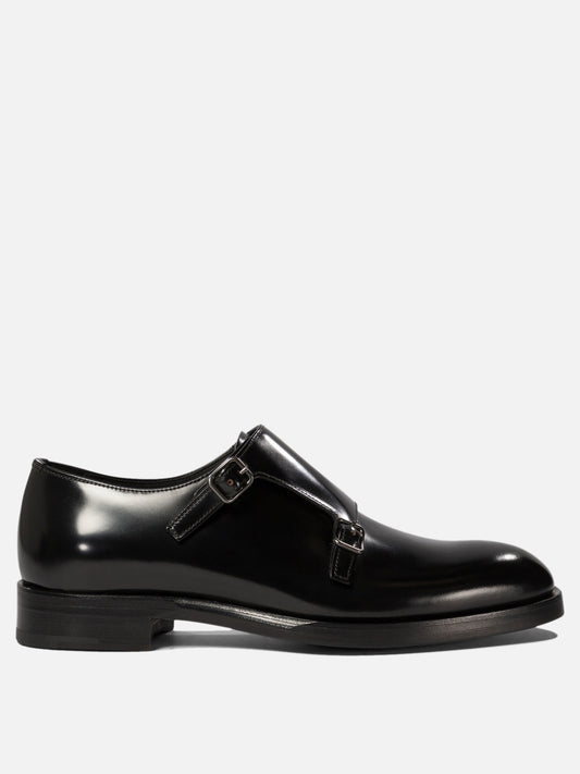 Prada Monk shoes in brushed leather Black