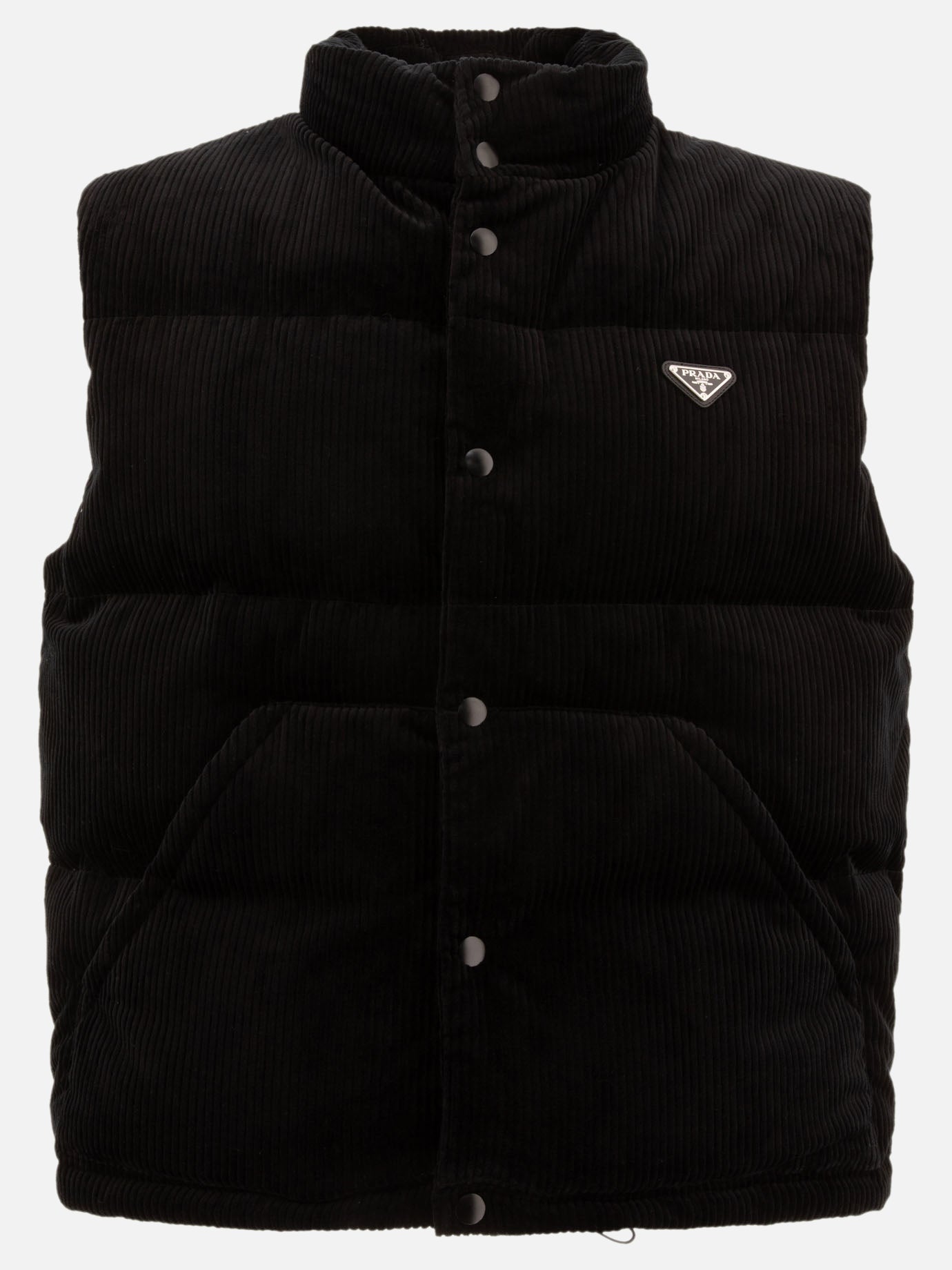 Prada Corduroy down vest Black