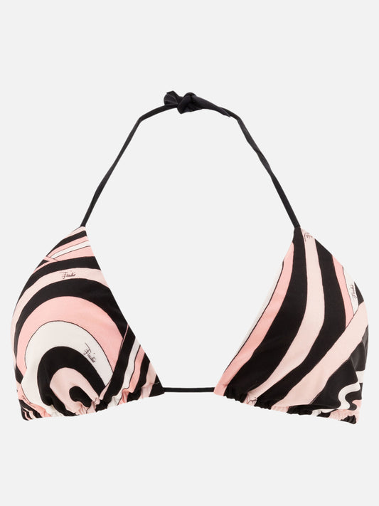 Pucci Iride-print bikini top Pink