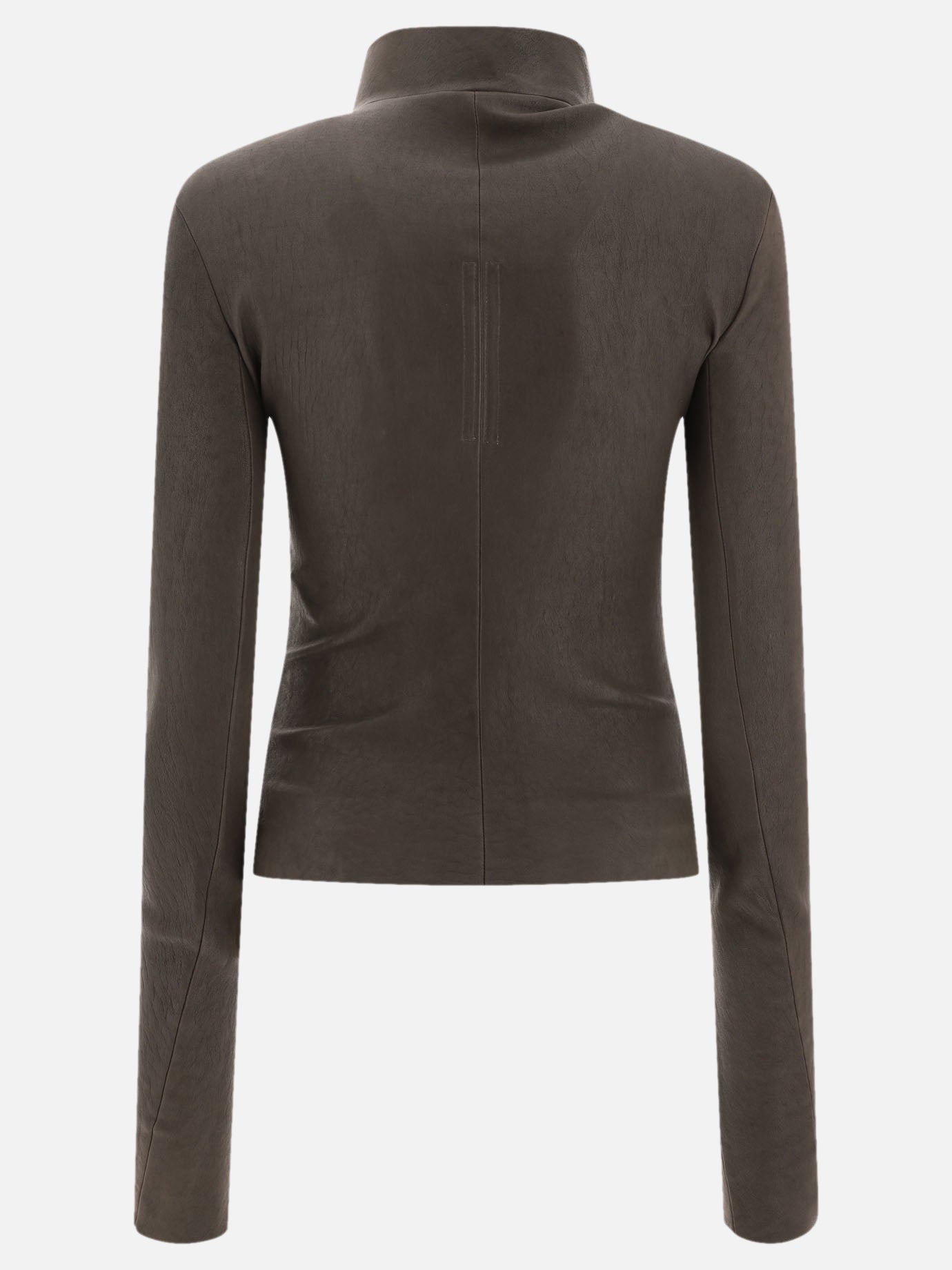 Leather jackets Solid colour  Grey - Rick Owens Women | PDP | VIETTI Online Store | thumbnail_2