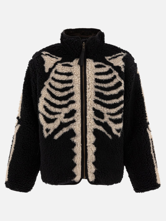 KAPITAL Giacca in pile "Bone reversible Boa" 11507410_4 Black 1