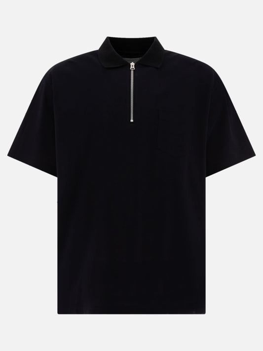 Zippered polo shirt