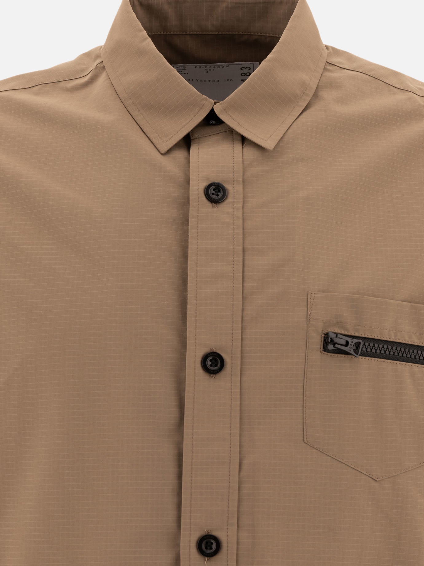 Sacai Shirt-style jacket Beige