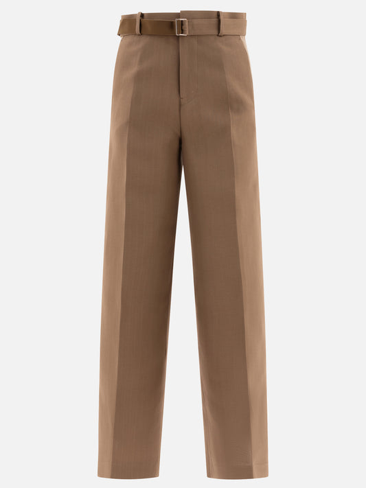 Tailored belted trousers