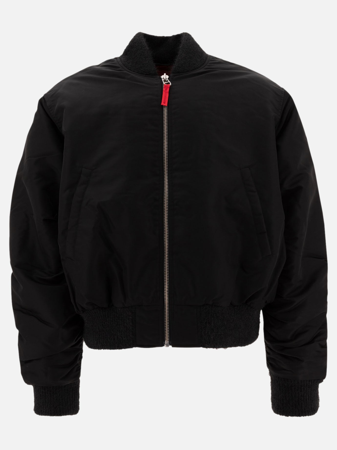 Stockholm Surfboard Club Nylon bomber jacket with logo Black