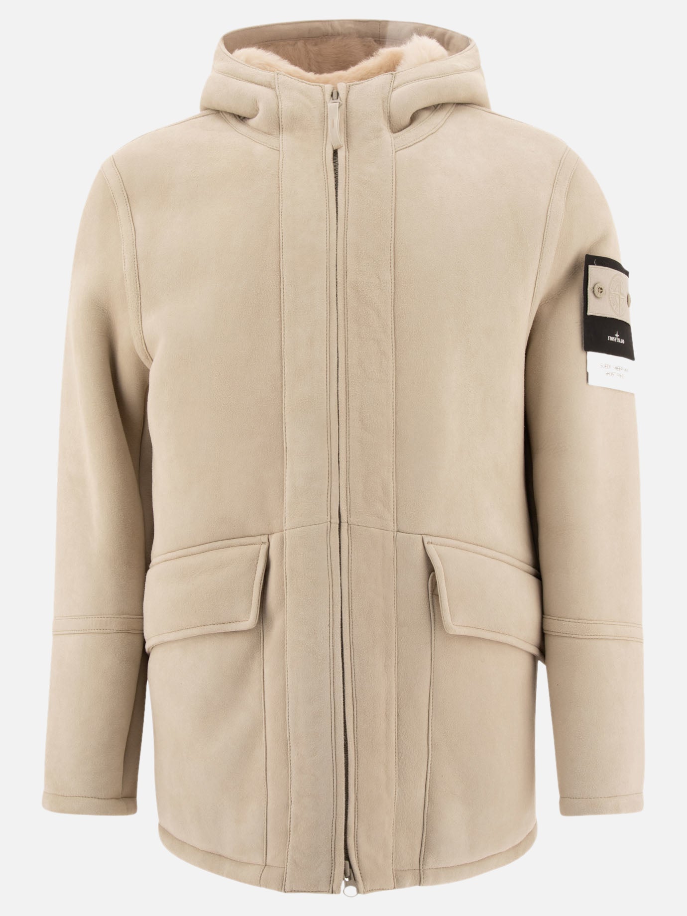 Stone Island “Ghost” suede jacket Beige