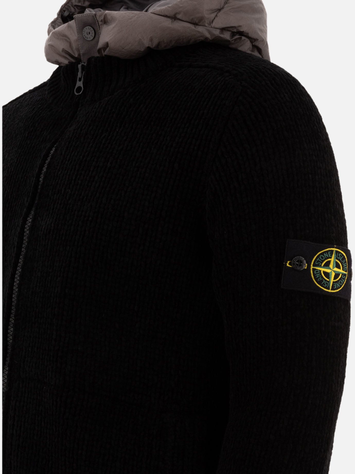 Stone Island "Compass" wool down jacket Black