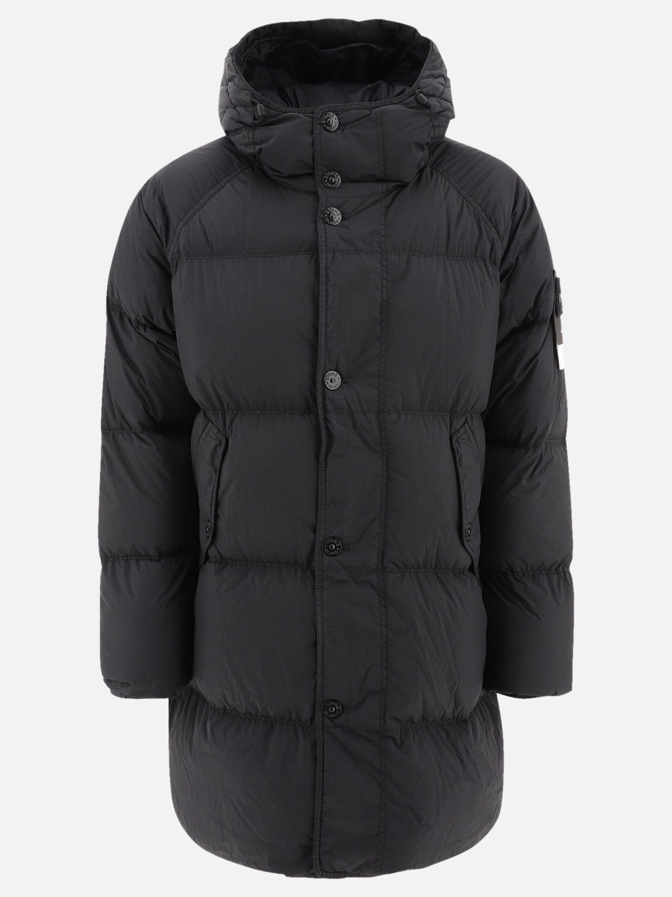 Down coats Solid colour  Black - Stone Island Men | PDP | VIETTI Online Store | thumbnail