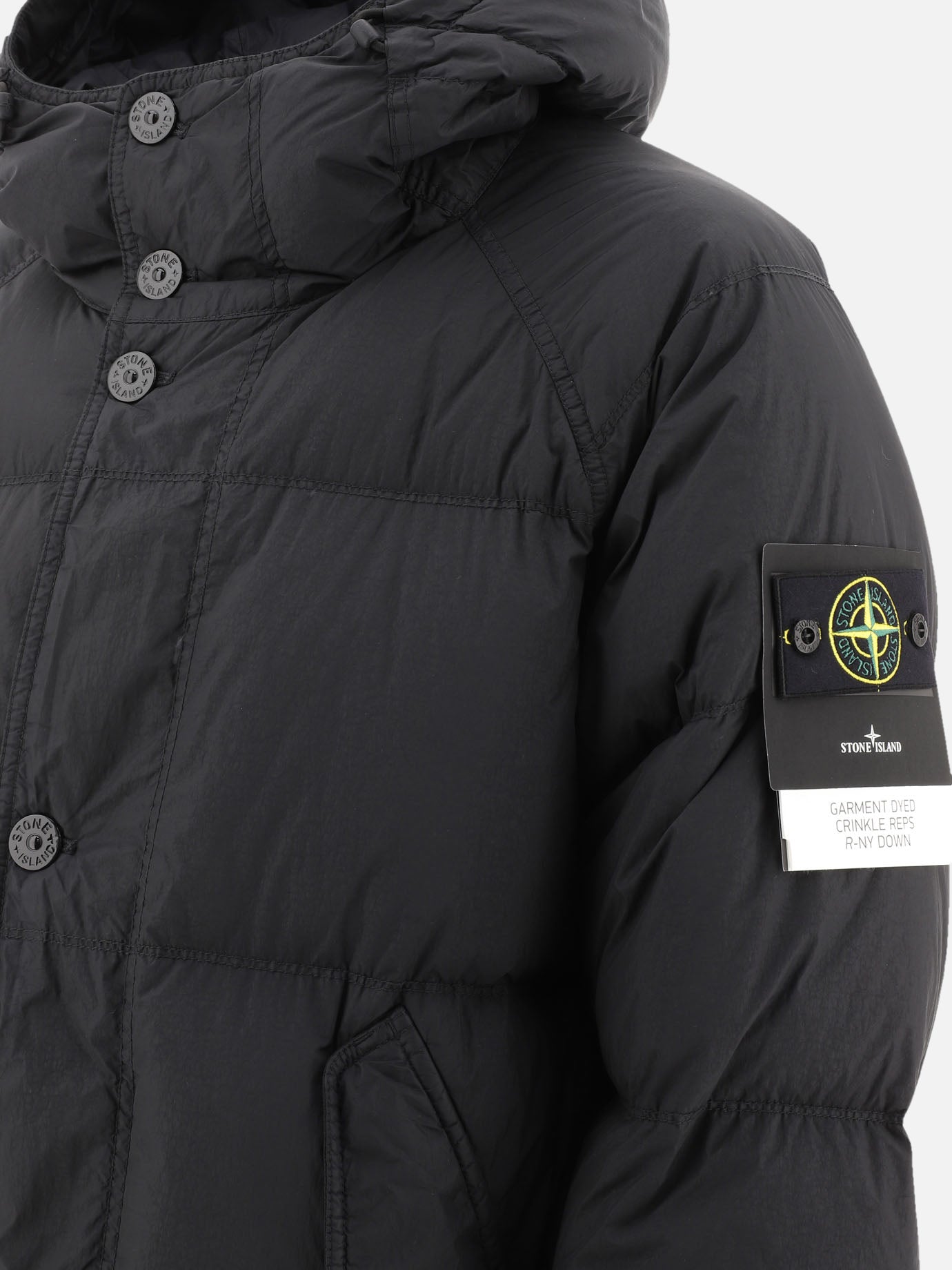 Down coats Solid colour  Black - Stone Island Men | PDP | VIETTI Online Store | thumbnail_4