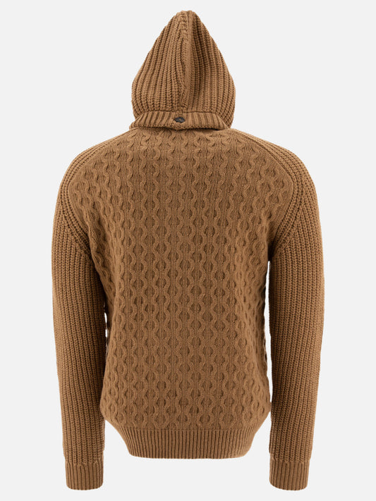 Tagliatore Maglione con cappuccio e zip "Aspen" 19440875_50 Brown 2