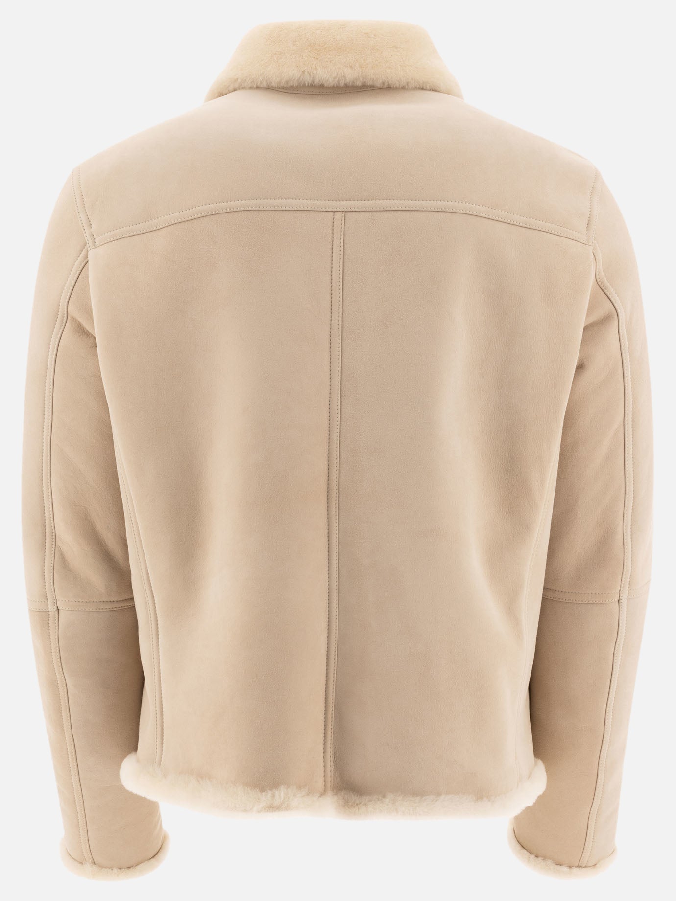 Shearling jackets Solid colour  Beige - Tagliatore Men | PDP | VIETTI Online Store | Zoom-Modal_2
